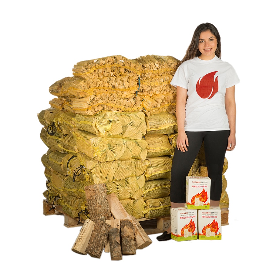 Ultimate Log Burner - 48 Nets Kiln Dried Logs +8 Kindling +3 Box Firelighters