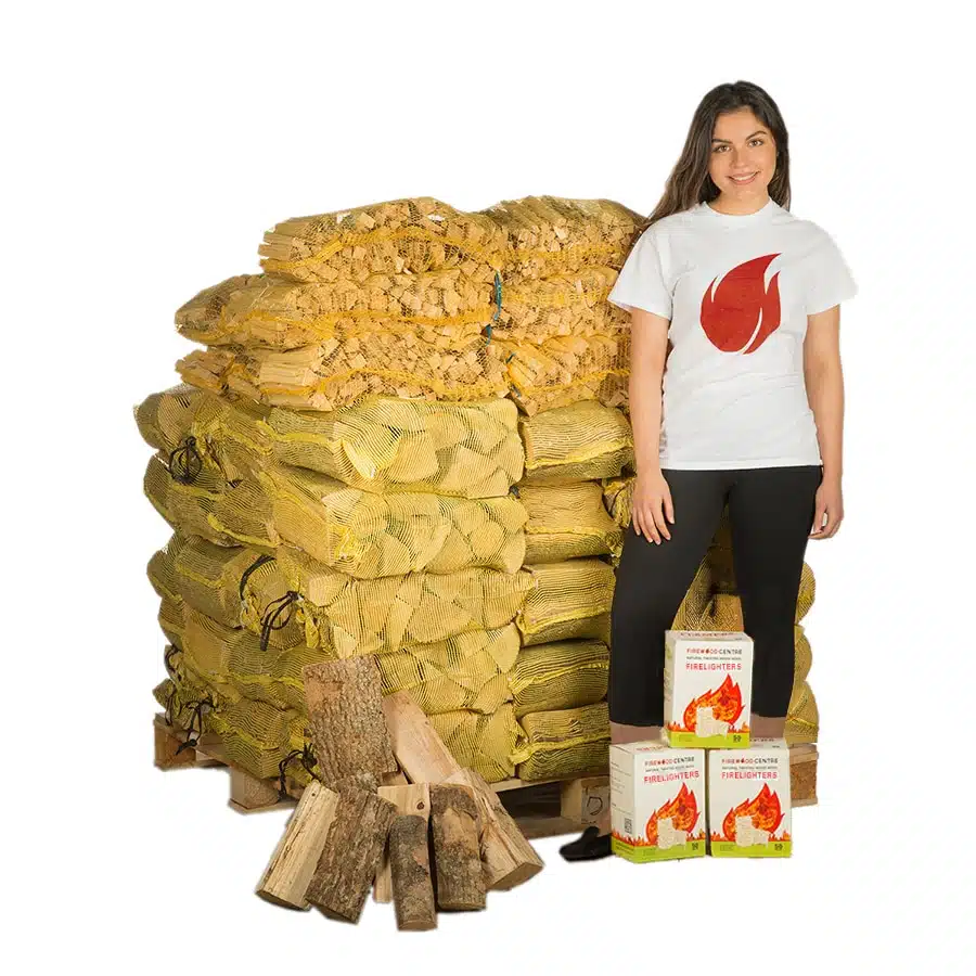 Ultimate Log Burner - 48 Nets Kiln Dried Logs +8 Kindling +3 Box Firelighters